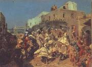 Alfred Dehodencq Blacks Dancing in Tangiers (san26) china oil painting reproduction